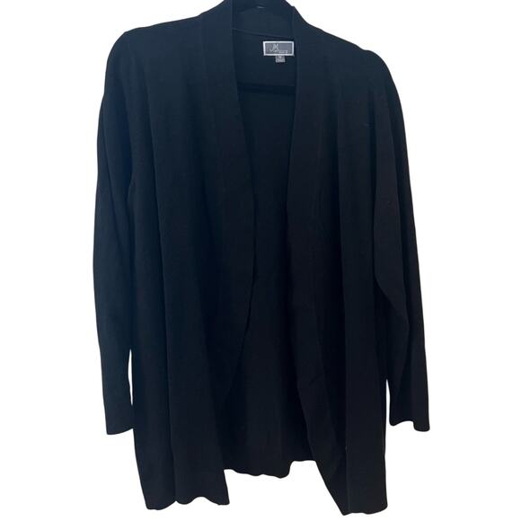 JM Collection Black Cardigan Open Front Size 1X - Picture 1 of 4